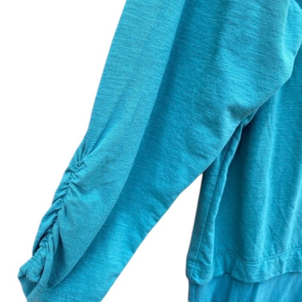 Style & Co Flounce Hem Peasant Top in Delilah Green Size XL - Picture 3 of 7